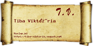 Tiba Viktória névjegykártya
